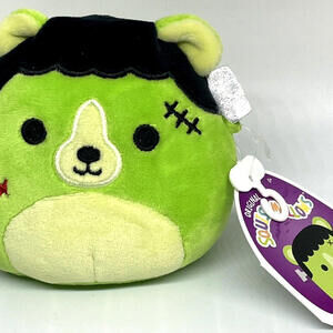 LEN the Bear Squishmallow‎ 4" Frankenstein Halloween 2021 New with Tags